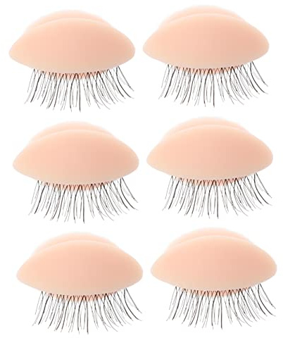 DEARMAMY de Paupières Amovibles en Silicone Outil de Pratique Maquillage Professionnel Kit de 3 Paires pour Entraînement Précis des Cils pour Extensions de Cils