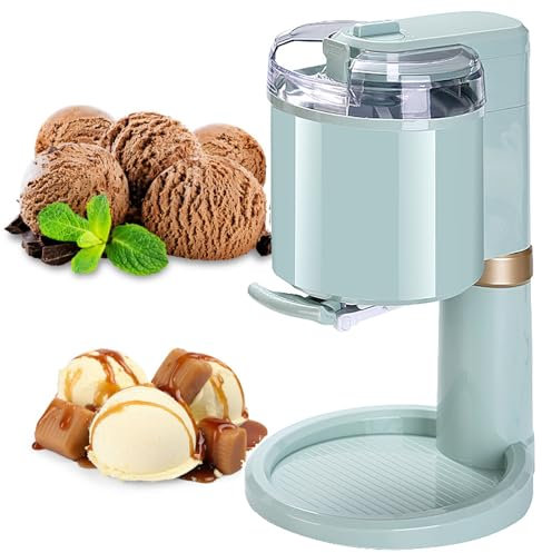 Heladera Portátil, Máquina para Congelar Yogur de Frutas y Sorbetes, Diseño Extraíble, Revestimiento Apto para Uso Alimentario, Capacidad para 7-8 Conos a la Vez, Cubierta Visual