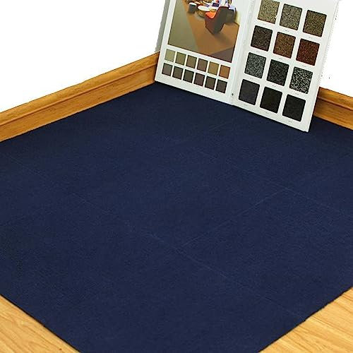 Losetas de Alfombra Autoadhesivas (10/20/30 Unidades), multifuncionales, fáciles de Instalar, se despegan y pegan, protegen y decoran, de 30 y 45 cm (Azul, 30 x 30 cm)