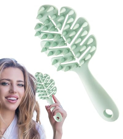 Massaggiatore per cuoio capelluto – scrub con setole in silicone morbido | spazzola a secco bagnato con manico lungo, rimuove lo sporco, delicato e stimolante spazzola | Crescita per uomini, donne
