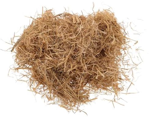FONDOTIN Paja Natural para Lecho de Conejos 0,5 Kg, Almohadilla de Paja Seca para Nidos, Material Absorbente y Reutilizable para Hábitat de Animales Pequeños, Adecuado para Casas de Campo y