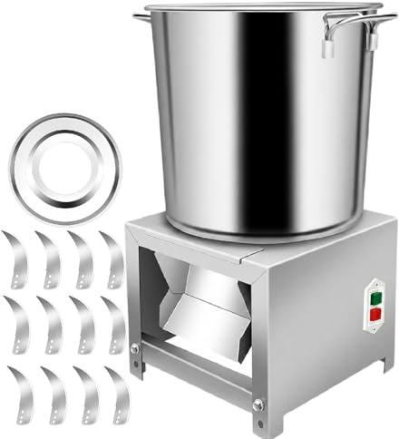 Sushangmao Tritatutto Professionale per Verdure,Tritatutto Elettrico Professionale per Verdure da 1800 W,Tritatutto Agricolo in Acciaio Inox da 3500 Giri/Min con 12 Lame 1000w