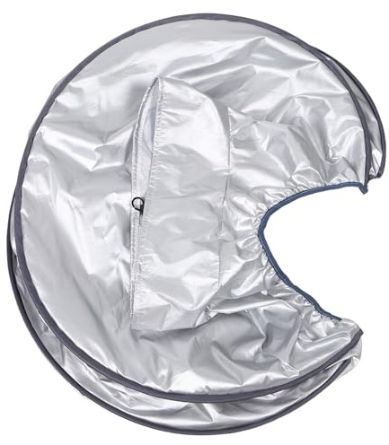 Toyvian Thai Head Spa Steamer Cap with Full 360° Steam Enclosure for Deep Conditioning Hair Treatment Elastic Fit Polyester Hood Silver for Salon Shampoo Bed and Scalp Steaming Therapy