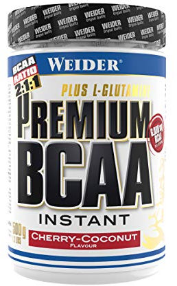 Weider -Premium BCAA Instant Aminosäuren Pulver + Glutamin & Vitamin B6, Kirsch-Kokos, 500 g