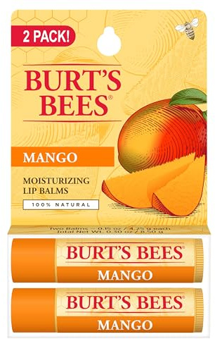 Mango Moisturizing Lip Balm Twin Pack by Burts Bees for Unisex - 2 x 0.15 oz Lip Balm
