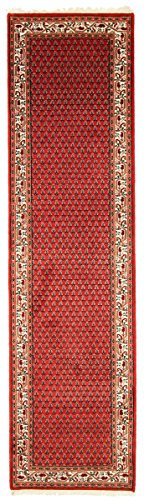Nain Trading Indo Sarough Mir 80x303 Handgeknüpft Orientteppich Läufer Teppich Wolle Indien