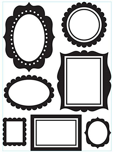 Darice 1219-410 Prägeschablone, Wand mit Bilderrahmen, Plastik, transparent, 10,8 x 14,6 x 0,4 cm