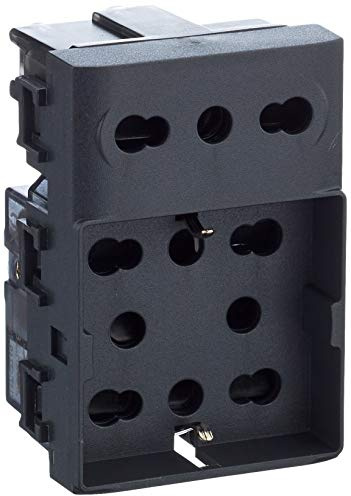 4box - Presa da Incasso Side XL Compatibile con Bticino® LivingLightTM. 4 Prese in 1: permette di collegare una spina schuko e una spina 10/16A o tre spine 10/16A. Color Antracite