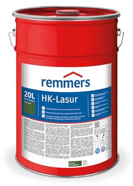 Remmers HK-Lasur 3in1 tannengrün, 20 Liter, Holzlasur aussen, 3facher Holzschutz mit Imprägnierung + Grundierung + Lasur, Feuchtigkeit- und UV-Schutz