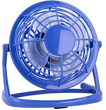 REY Mini-USB-Notebook-Desktop-Ventilator, leise, drehbar, Farbe Blau