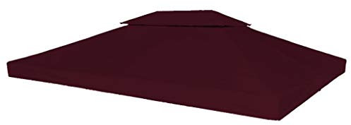 Festnight 2-Stufiges Pavillondach Ersatzdach 4 x 3 m | Pavillon Dach mit PVC-Beschichtung | Wasserdicht Pavillonabdeckung 310 g/m? | für Pavillon Gartenzelt