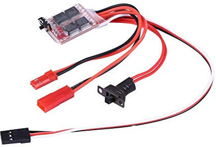 Tbest RC ESC Windenschalter Controller, fahrtenregler,20A Gebürsteter ESC Geschwindigkeit Regler, Gebürstet ESC Elektronischer Geschwindigkeitsregler mit Bremse für RC Auto/Boot
