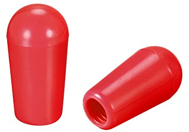 sourcing map Guitar Toggle Switch Knob Cap Red Cover ABS 8mm Dia for 3 Way Guitar Switch, Pack of 5