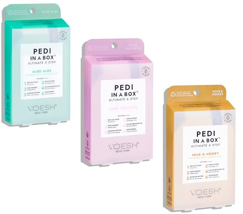 VOESH Pedi in Box Ultimate 6 Step- Ultimate Spa Pack- Intensive Foot Pack- At Home Pedi- Pedi in a Box- At Home Spa- DIY Spa- Pedicure- Pedi- DIY Pedi