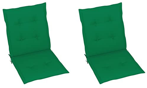ZHOUMIN Gartenstuhlauflagen 2 STK Sitzauflagen Gartenmöbel, Gartenstuhlauflagen, Hochlehner Auflagen, Auflagen Hochlehner, Stuhlauflagen, Grün 100x50x3 cm