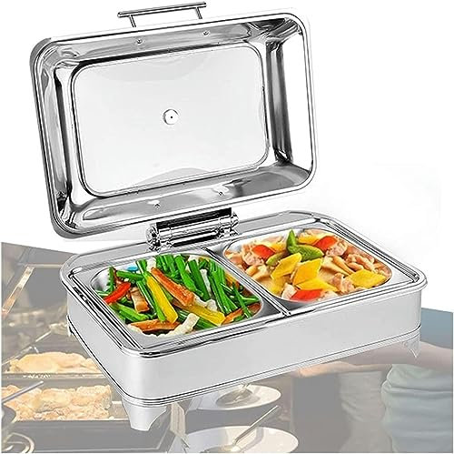 Chafing Dishes Chafing Dish, Food Warmers for Parties, 9L Commercial Buffet Servers and Warmers Chafing Dishes with Lids for Buffet Wedding Or Part - Keep Food Warm, 400W