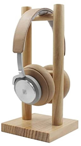 SaVgu Headphone Stand Headset Stand Headphone Stand Wooden Headphone Display Holder Stand Frame for On-Ear Over-Ear Headphones Earphone Rack Headphone Stand for Desk (Color : Square)
