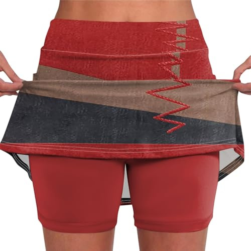 Jupe Short Femme Casual Jupe Short Tennis Femme Mini Jupe Short Jupe Sport Femme Jupe Short Femme Chic Jupe De Tennis Femme La Randonnée Jupe Chic Hiver Jupe Short Femme Sexy Rouge L