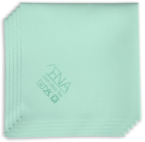 ENA Bayeta Microfibra PU Ultra Tex 37X37 Cms (5 Unidades) - Colores Varios - PVA Micro - Cristales sin rastros y sin Pelusas Solo Agua -para Todo Tipo de Superficies Lisas Brillantes. (Verde)
