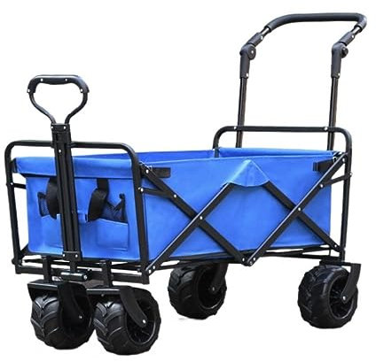 Faltbar Handwagen Bollerwagen Transportwagen Outdoor Folding Utility Wagon Outdoor Utility Wagon Klappbarer Campingwagen Gartentransportwagen Verstellbarer Griff Faltbollerwagen Faltwagen Strandwagen(