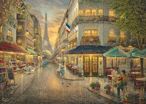 Schmidt Spiele 59798 Malerisches Paris, Thomas Kinkade, 1000 Teile Holzpuzzle