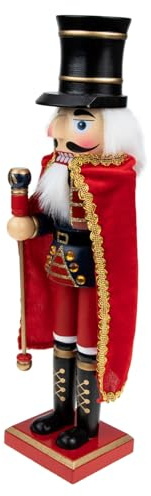 MAGICLULU Décoration Noël Bois Casse-Noisette Rouge Cape Traditionnelle pour Table Salon Jardin Fête