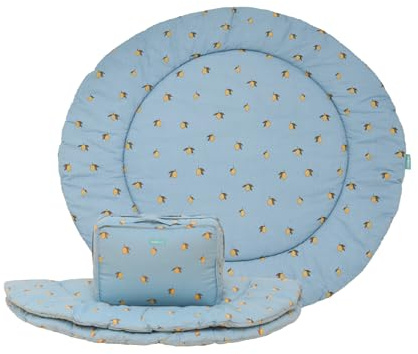 Molis&Co - Krabbeldecke 100x5 cm - 100% Baumwolle (OEKO-TEX) - Multifunktionale Spielmatte, Dick & Weich Gepolstert - Ideal als Babydecke & Spieldecke - Colima