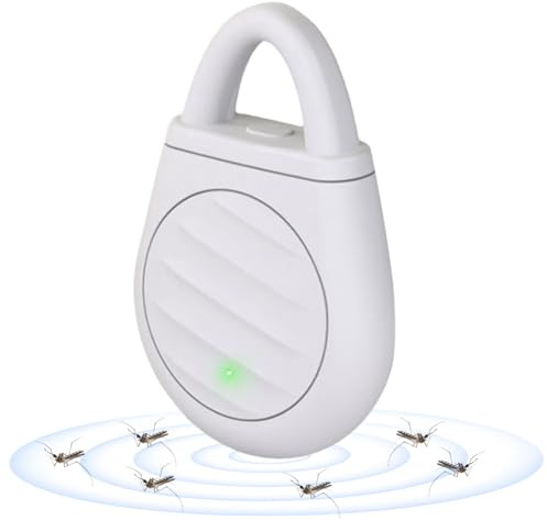 LYEAA Repelente de Mosquito Electrónico Ultrasónico Recargable Dispositivo Automático de Control de Mosquito Colgante Antimosquitos para Niños Adultos Camping al Aire Libre