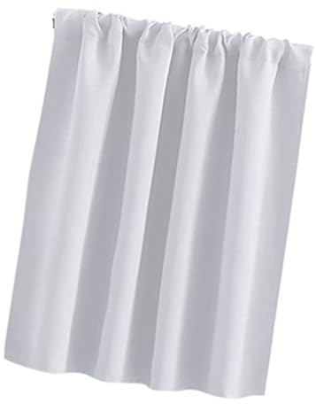 ULIJTH Petits rideaux occultants courts pour fenêtre de cuisine et salle de bain en tissu thermique avec passe-tringle