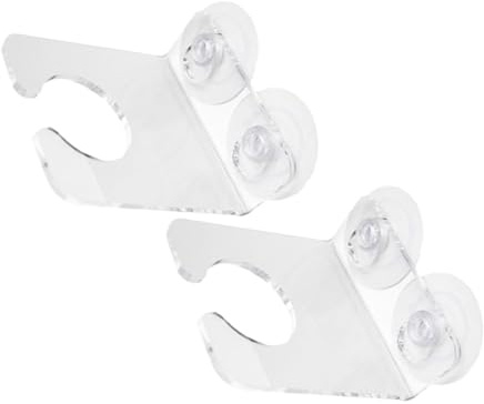 BEBEMOKO 2pcs Bathtub Wine Glass Holder Sturdy Acrylic Shower Drink Rack Easy Install