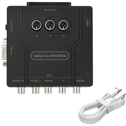 Kalttoy Adaptateur de consoles RGBS péritel VGA vers YPBPR pour gamers