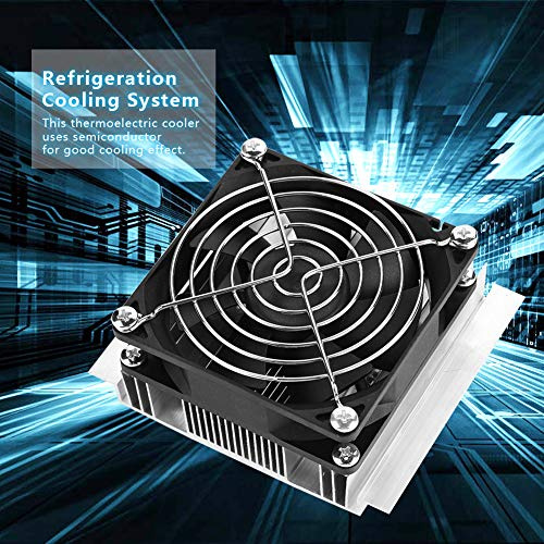Aumotop Semiconductor Refrigeration Termoelectric Cooler Effektiv Kylplatta för Gör-det-själv-minikyl, Luftkonditionering för Hem eller Husdjur Litet Utrymme, 12V Aluminiummaterial