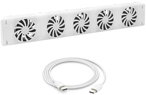 Ventilador de radiador eléctrico, ventilador de radiador doméstico funcionando silencioso, ahorro de energía, amplificador inteligente, velocidad ajustable con 5 ventiladores, fácil instalación para