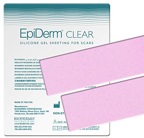 BIODERMIS Silikonärrplåster – medicinsk ärrvård (3,6 x 30 cm/transparent) – skärbara och återanvändbara silikonplåster för kejsarsnitt ärr – ärrreduceringsplaster