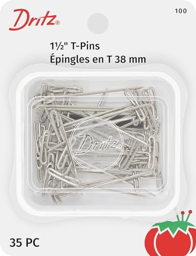 Dritz 100 T Pins, 1-1/2-Inch (35-Count), Nickel