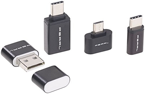 PEARL microSD-Kartenleser & USB-OTG-Adapter-Set für Micro-USB & USB Typ C