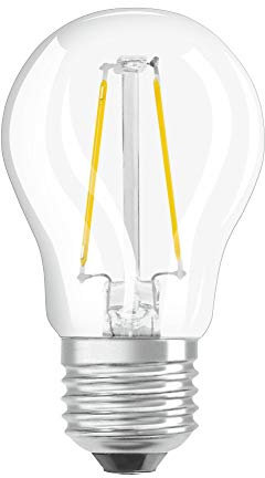 OSRAM Filament LED Lampe mit E27 Sockel, Tropfenform, Warmweiss (2700K), 4 W, Ersatz für 40-W-Glühbirne, klar, LED Retrofit CLASSIC P, 1 Stück (1er Pack)