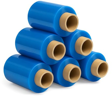 Freiziel® 6x Mini Rollen 10 cm Stretchfolie 23 my (blau)