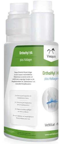 VetVital Viequo OrthoHyl HA Plus Kollagen | 1 l | Flüssiges Ergänzungsfuttermittel für Pferde | Mit Hyaluronsäure