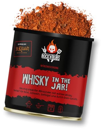 ROCK'N'RUBS® - Whisky In the Jar! | Würzmischung mit Paprika und Whisky Pfeffer | Gewürzdose, 140 g
