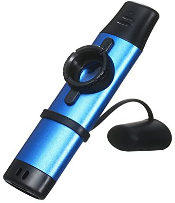 Kazoo mit 5 Mundmembranen, Musikinstrumente für Kinder, Kazoo aus Metall, Kazoo mit einstellbarem Ton für Musikliebhaber für Kinder/Erwachsene (Blau)