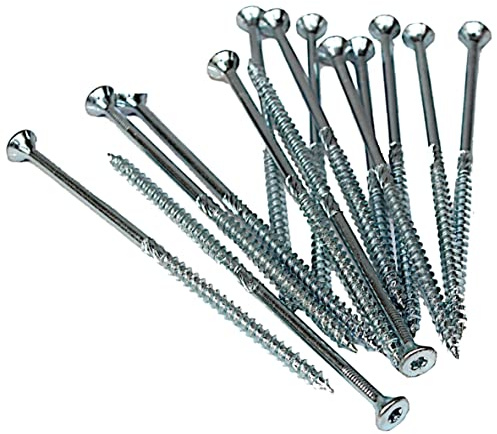 Lot de 100 vis Torx TX30 - 6 x 100 mm - Pour constructions en bois - Tête fraisée - Toutes les tailles