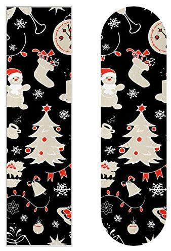 Merry Xmas Skateboard-Griptape, Schleifpapier, Longboard, Aufkleber, Scooter, Deck, Sandpapier, 2 Stück