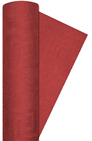Mantel de rollo de papel de damasco (120cm x 7m), rojo borgoña