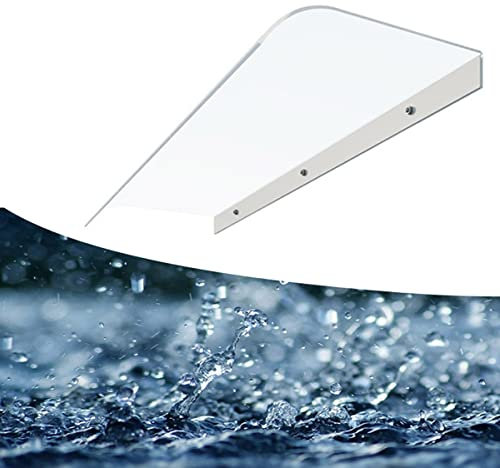 Auvent De Porte D'entrée Latérale De Terrasse Marquise Solaire Hauvent Toit Abri Protection Contre La Pluie Size : W: 80cm/100cm/120cm L:40cm/50cm (Color : Clear, Size : 40x80cm)