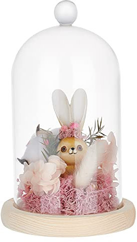 PH PandaHall Glasglocke, Glasglocke mit Korkboden, dekorative Gläser, Vitrine für Blumen, Pflanzen, Sukkulenten, Aufbewahrung, Zuhause, Weihnachten, Party, Gastgeschenk, Dekoration, 10,9 x 18,3 cm