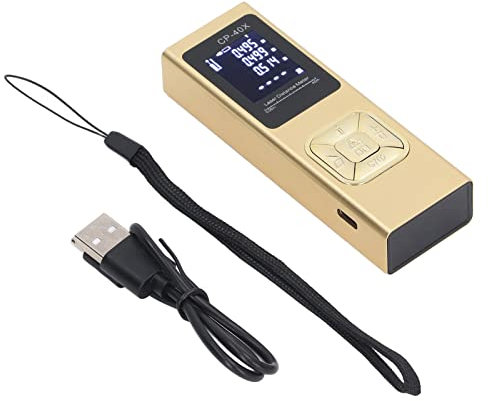 Laservermessung IP54 Wasserdichtes Gehäuse aus Aluminiumlegierung -Entfernungsmesser Verschiedene Messungen Hochpräzises, Hintergrundbeleuchtetes LCD-Handgerät (40m)