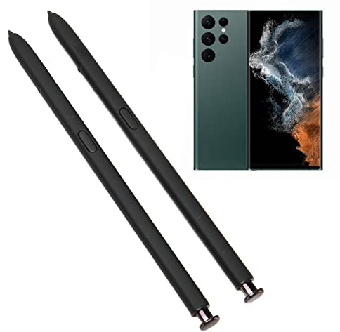 2 Stylus Pen Ersatz für S22 S22 Ultra 5G, Hochempfindliches Touchscreen-Schreibstift-Kit mit Ersatzstiftspitze, Stylus Touch S Pen für S22 (Schwarz)