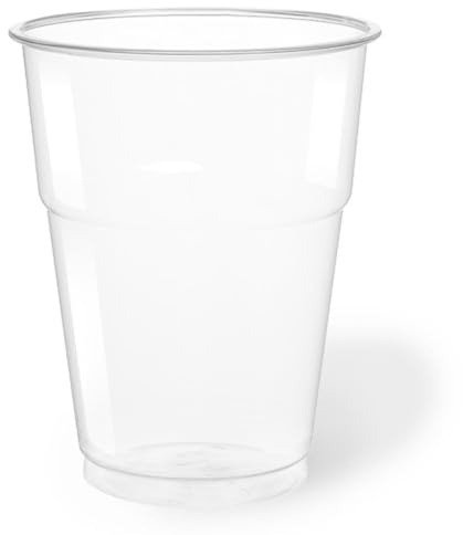 DOT Horeca Solutions 400 Bicchieri PET trasparenti monouso 400 ML tacca 0,3 alta qualità usa e getta bicchiere riciclabili per acqua bevande birra cocktail drink