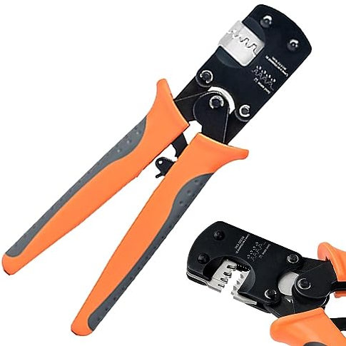 DAZZLEEX para JST PH 2.0 Crimpadora - 32-20AWG, mandíbulas paralelas de doble aislamiento, mecanismo de trinquete para engarzados apretados